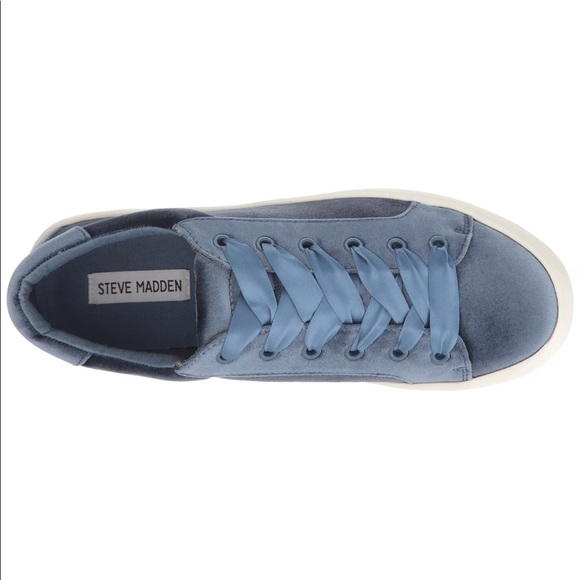 Tenis Steve Madden De Terciopelo Rosa De Segunda Mano